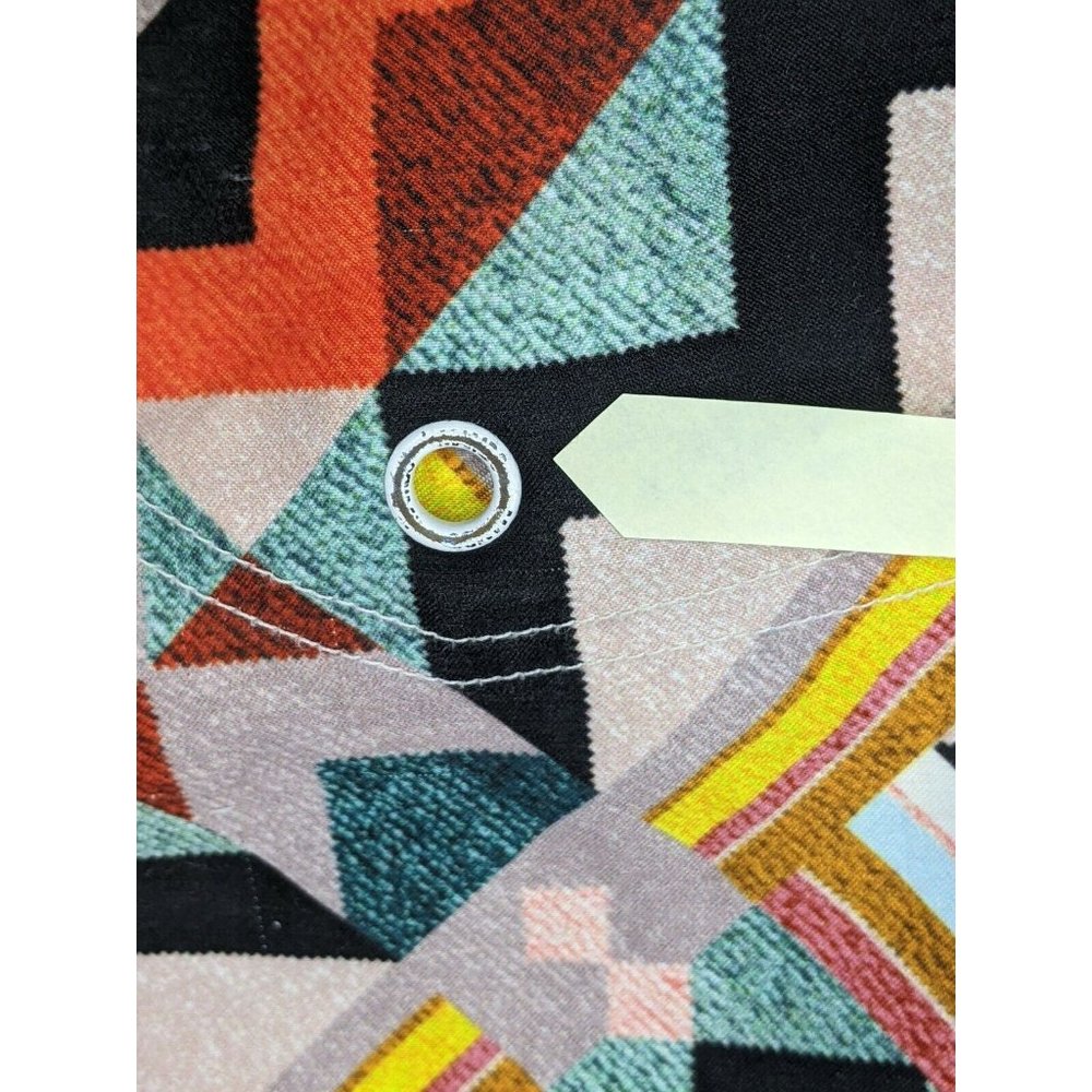 Mambo Boy's Board Shorts Size 10 Black Orange Geometric Zig Zag Pocket - Picture 6 of 12